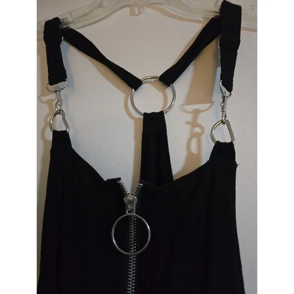 Dollskill Current Mood Micro Mini Dress Jumper Size Medium Grunge Punk Goth - Picture 3 of 7